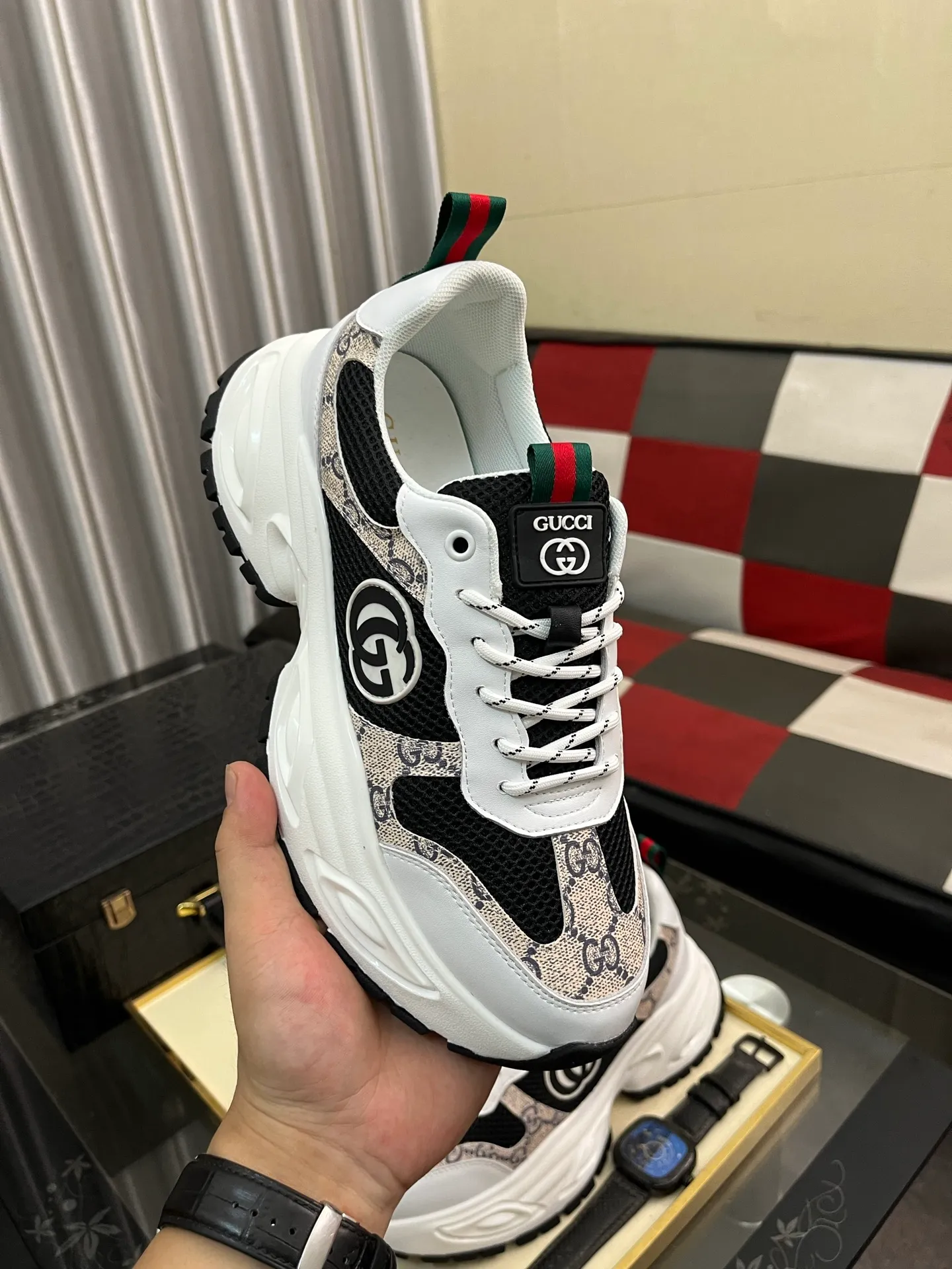 Men's Men's Shoes 💰458⌚️⌚️《GUCCI》The latest hot-selling casual shoes, top brand [seduce] luxury~purchase, top~quality. Products sold at the counter [strong] Original embossed calfskin fabric ➕ Comfortable sheepskin lining, available in 38-443️⃣ colors
